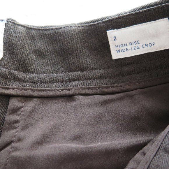 Gap Women's Stretch High Rise Wide-Leg Crop Pants, Brown Size 2 - Picture 3 of 7